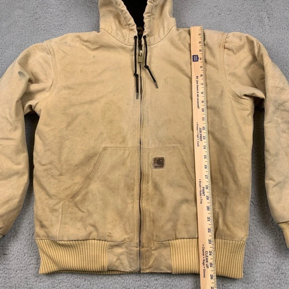 Vintage Carhartt Jacket Mens Medium J130 WET Active Jacket Quilted Distressed - Picture 2 of 16